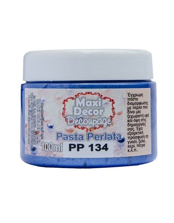ΠΑΣΤΑ MAXI DECOR PERLE ΜΠΛΕ 134 100ml