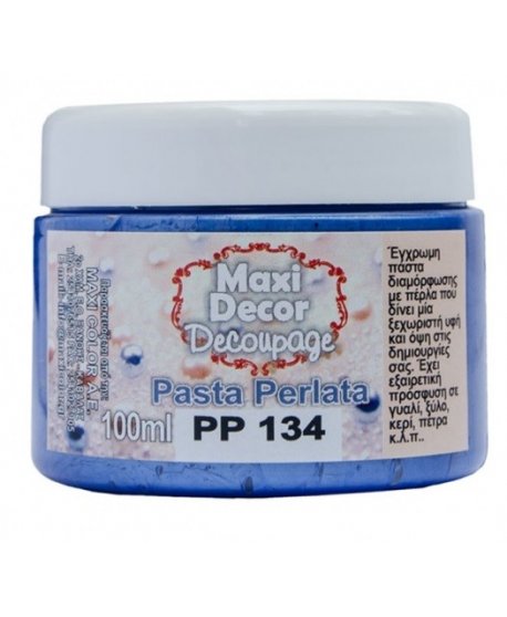 ΠΑΣΤΑ MAXI DECOR PERLE ΜΠΛΕ 134 100ml