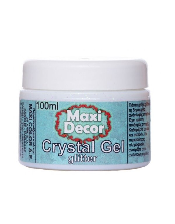 CRYSTAL GEL ΜΕ GLITTER MAXI DECOR 100ml