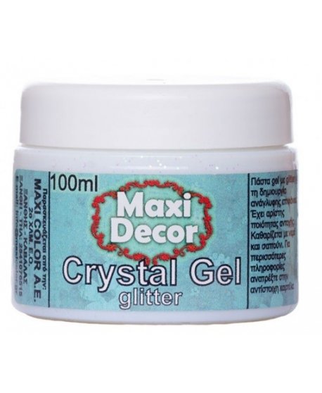 CRYSTAL GEL ΜΕ GLITTER MAXI DECOR 100ml