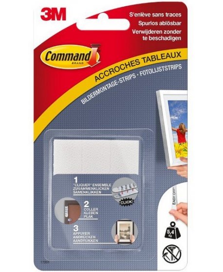 ΤΑΙΝΙΕΣ 3Μ COMMAND WHITE ΕΠ/ΝΕΣ ΚΑΔΡΑ 8τεμ (5,4kgr) 