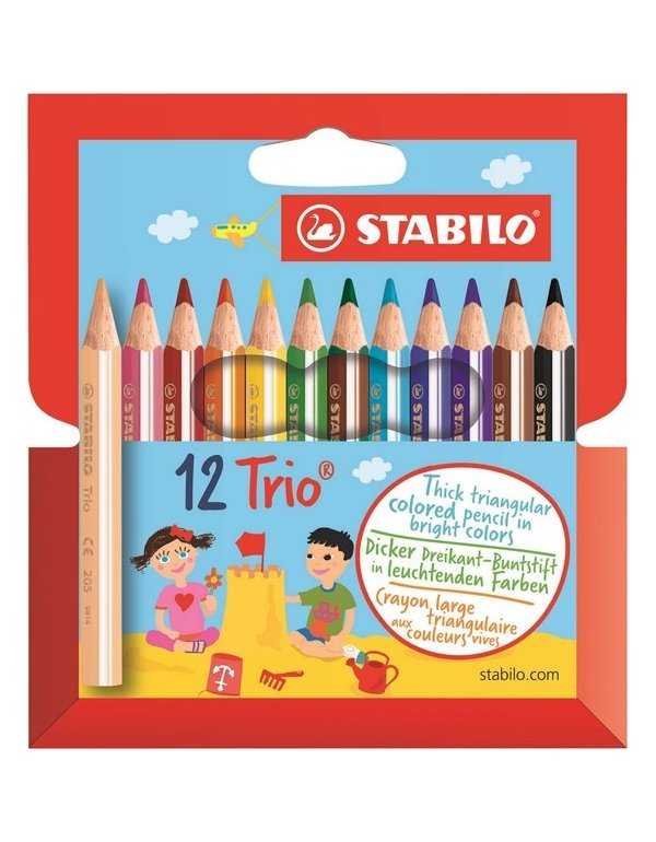 ΞΥΛΟΜΠΟΓΙΕΣ STABILO TRIO THICK 12ΤΕΜ. ΜΙΚΡΕΣ