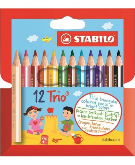 ΞΥΛΟΜΠΟΓΙΕΣ STABILO TRIO THICK 12ΤΕΜ. ΜΙΚΡΕΣ