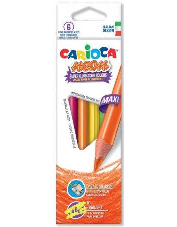ΞΥΛΟΜΠΟΓΙΕΣ CARIOCA ΝΕΟΝ 6ΤΕΜ.