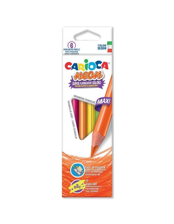 ΞΥΛΟΜΠΟΓΙΕΣ CARIOCA ΝΕΟΝ 6ΤΕΜ.