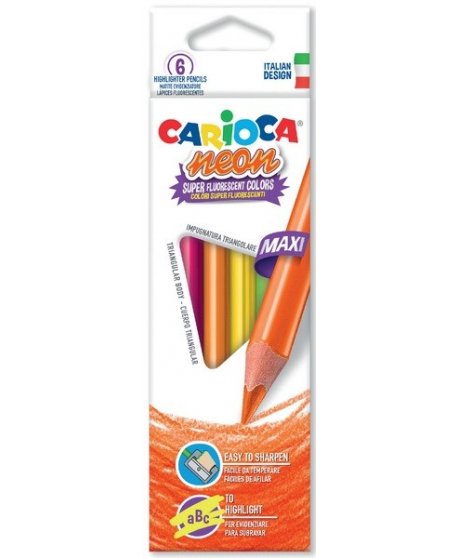 ΞΥΛΟΜΠΟΓΙΕΣ CARIOCA ΝΕΟΝ 6ΤΕΜ.