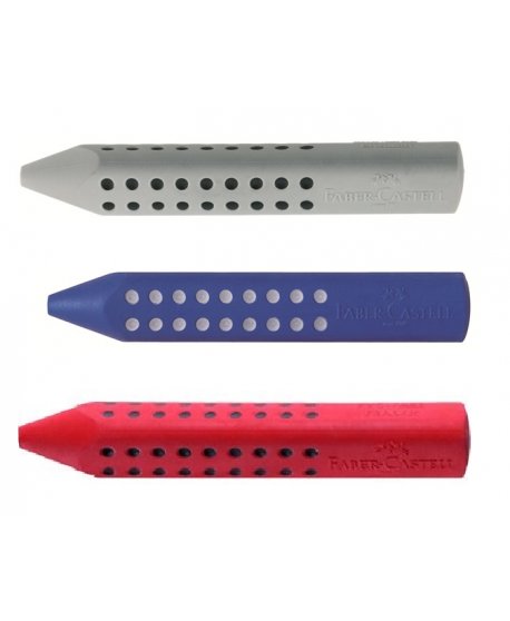 ΓΟΜΑ FABER CASTEL GRIP ΓΙΑ ΜΟΛΥΒΙ KOKKINO/ΜΠΛΕ/ΓΚΡΙ