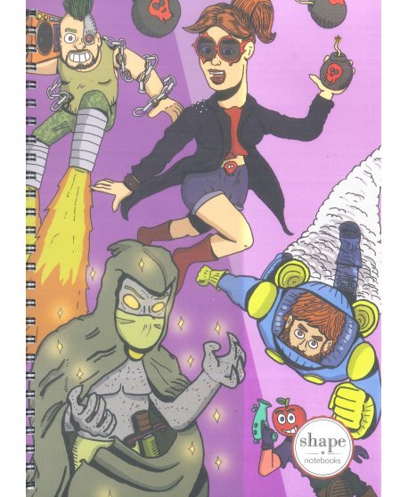 ΤΕΤΡΑΔΙΟ ΣΠΙΡΑΛ SHAPE COMICS 4 17x24 1Θ.