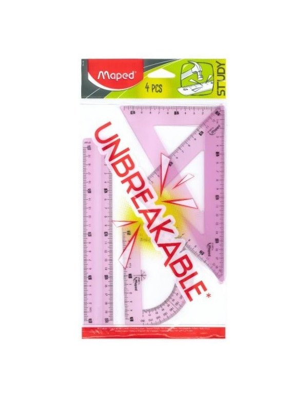 MAPED ΓΕΩΜΕΤΡΙΚΑ ΣΕΤ 4ΤΕΜ. UNBREAKABLE PINK