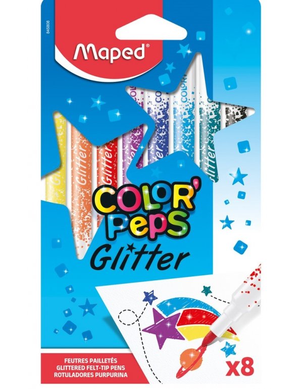 ΜΑΡΚΑΔΟΡΟΙ MAPED COLOR'PEPS GLITTER 8TEM.
