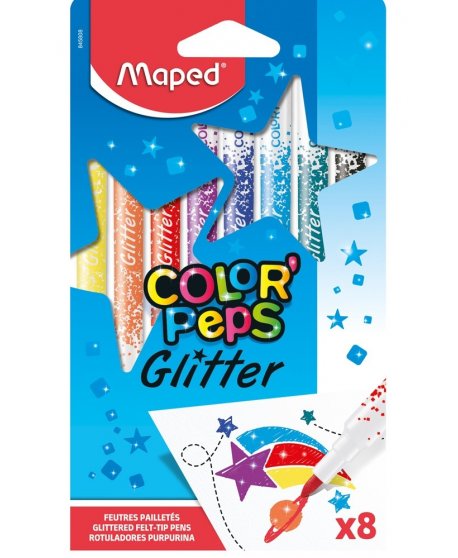 ΜΑΡΚΑΔΟΡΟΙ MAPED COLOR'PEPS GLITTER 8TEM.