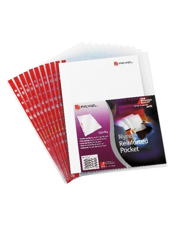 ΖΕΛΑΤΙΝΕΣ REXEL ΚΡΙΚ ΕΝΙΣΧΥΜΕΝΕΣ RED SIDE 100TEM.