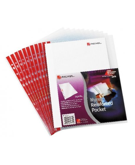 ΖΕΛΑΤΙΝΕΣ REXEL ΚΡΙΚ ΕΝΙΣΧΥΜΕΝΕΣ RED SIDE 100TEM.