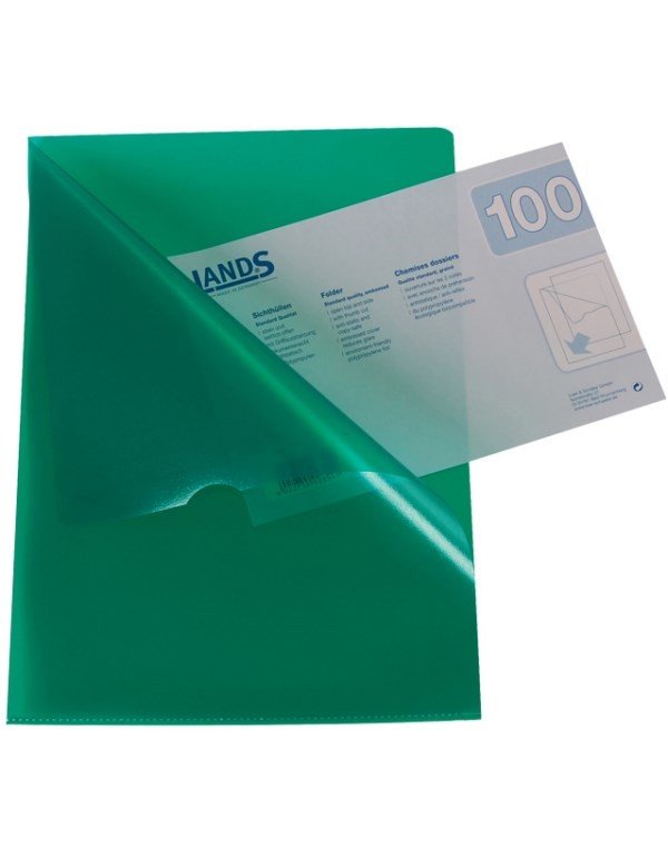 ΖΕΛΑΤΙΝΕΣ LANDS "L" Α4 ΠΡΑΣΙΝΕΣ 100ΤΕΜ.