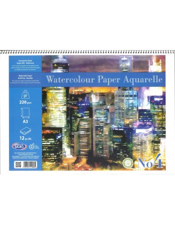ΜΠΛΟΚ ΑΚΟΥΑΡΕΛΑΣ SKAG 30x40 12Φ. 220gsm