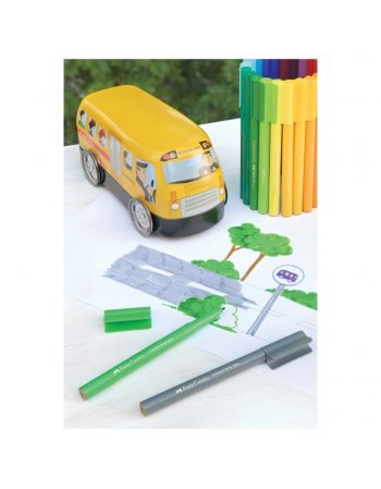 ΣΕΤ FABER CASTELL CONNECTOR SCHOOL BUS 33 ΜΑΡΚΑΔΟΡOI