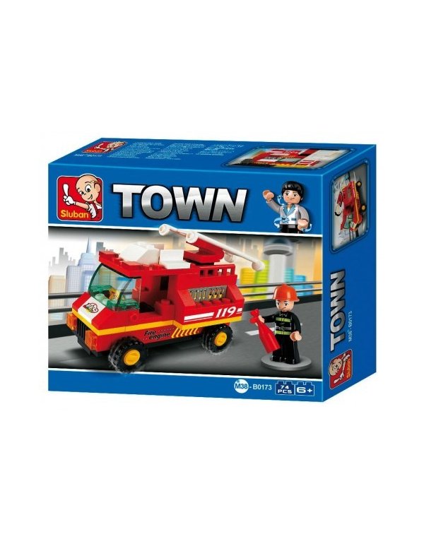 SLUBAN TOWN FIRE TRUCK B0173 