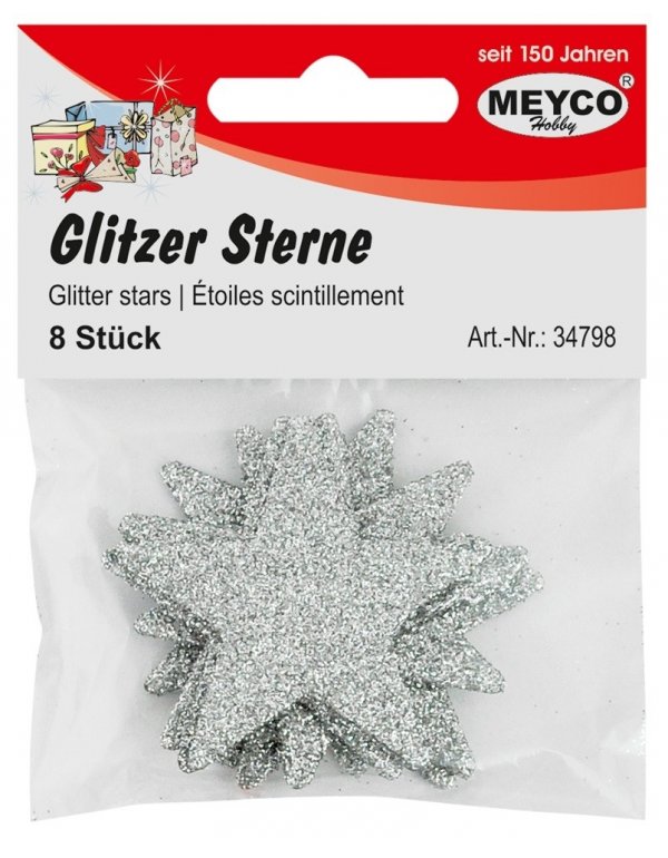 MEYCO ΑΣΤΕΡΙΑ ME GLITTER ΑΣΗΜΙ 8TEM.
