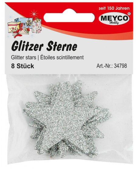 MEYCO ΑΣΤΕΡΙΑ ME GLITTER ΑΣΗΜΙ 8TEM.
