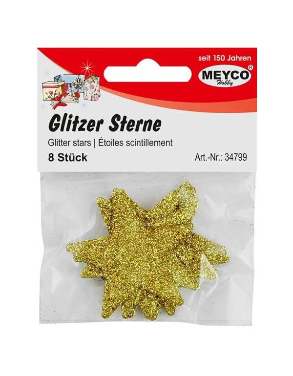 MEYCO ΑΣΤΕΡΙΑ ME GLITTER ΧΡΥΣΑ 8TEM.
