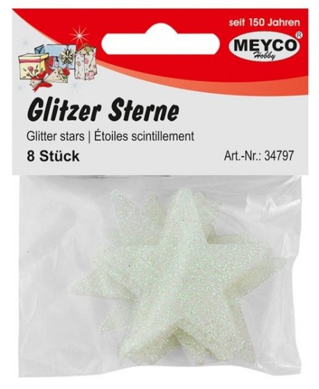 MEYCO ΑΣΤΕΡΙΑ ME GLITTER ΠΕΡΛΕ 8TEM.