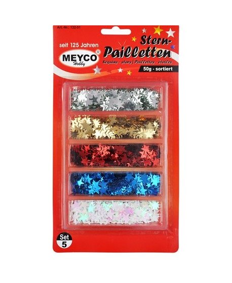 ΠΟΥΛΙΕΣ ΑΣΤΕΡΙΑ ΣΕΤ 5ΧΡΩΜ.6mm+12mm