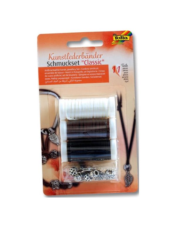 ΚΟΡΔΟΝΙΑ FOLIA ΤΥΠΟΥ LEATHER CLASSIC ΣΕΤ 3τεμ. 1,5m +8 ΜΕΤΑΛΛΙΚΑ ΑΞΕΣΟΥΑΡ
