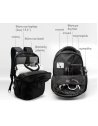 BACKPACK TIGERNU T - B3105 ΜΑΥΡΟ 15.6''