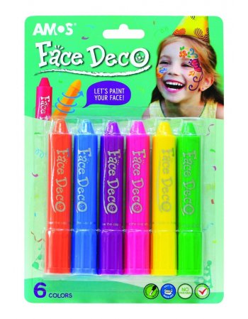 ΚΡΑΓΙΟΝ ΜΑΚΙΓΙΑΖ ΠΡΟΣΩΠΟΥ AMOS FACE DECO ΣΕΤ 6 ΧΡΩΜ....