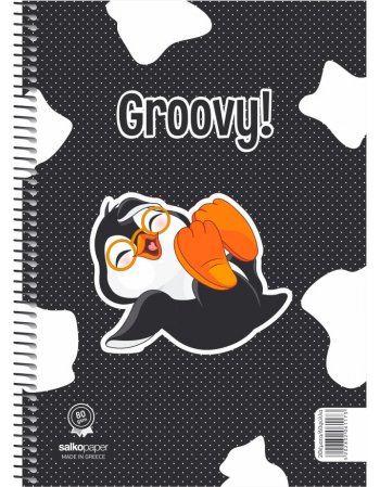 ΤΕΤΡΑΔΙΟ  ΣΠΙΡΑΛ  17X25 SALKO GROOVY  3 ΘΕΜ.