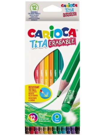 ΞΥΛΟΜΠΟΓΙΕΣ CARIOCA ΤΙΤΑ 12ΤΕΜ. ΜΕ ΓΟΜΑ