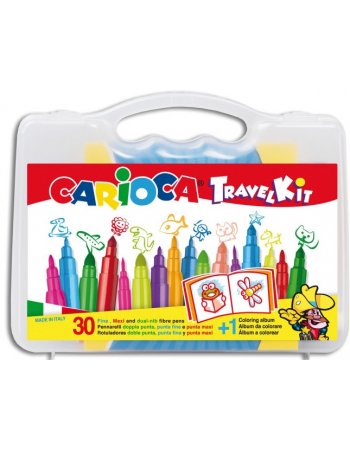 ΜΑΡΚΑΔΟΡΟΙ CARIOCA ΒΑΛΙΤΣΑΚΙ TRAVEL KIT ΣΕΤ 30TEM.
