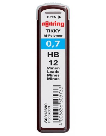 ΜΥΤΕΣ ΓΙΑ ΜΗΧΑΝΙΚΟ ΜΟΛΥΒΙ ROTRING 0.7mm HB 12ΤΕΜ.