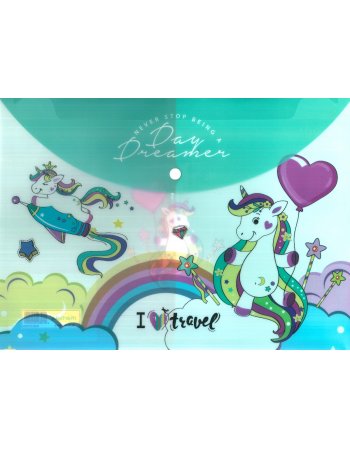 ΦΑΚΕΛΟΣ ΜΕ ΚΟΥΜΠΙ  36x26 UNICORN