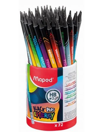 MAPED ΜΟΛΥΒΙ BLACK PEPS' ENERGY HB 1ΤΕΜ.