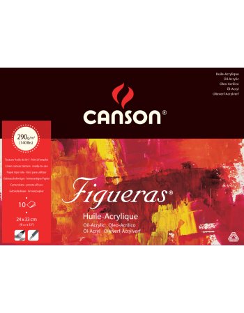 ΜΠΛΟΚ CANSON FIGUERAS OIL 4K 24X33 290gr 10φ CANVAS