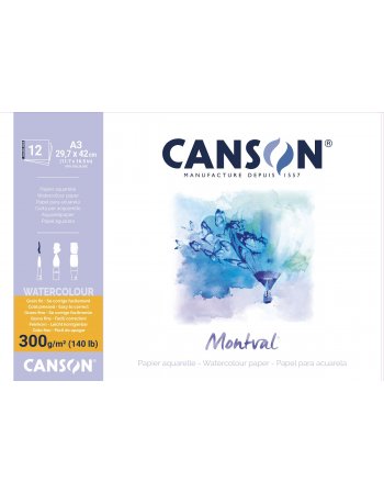 ΜΠΛΟΚ CANSON MONTVAL AQUA 29x42 300gr 12φ COLD PR