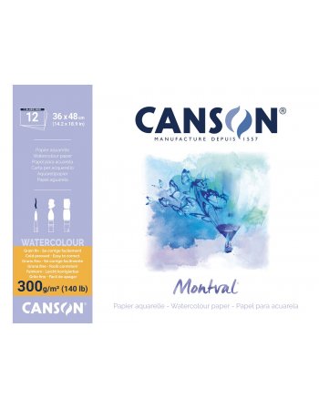 ΜΠΛΟΚ CANSON MONTVAL AQUA 36x48 300gr 12φ COLD PR