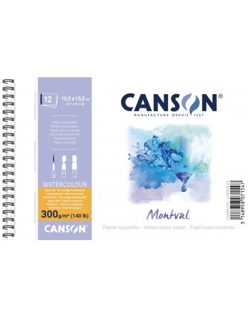 ΜΠΛΟΚ CANSON MONTVAL AQUA SP.10 x15 300gr 12φ C.P