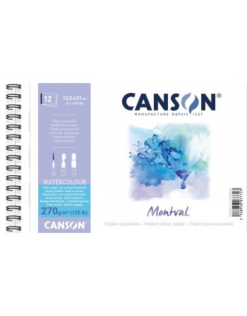 ΜΠΛΟΚ CANSON MONTVAL AQUA SP.13,5x21 270gr 12φ SN