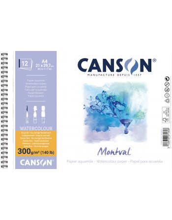 ΜΠΛΟΚ CANSON MONTVAL AQUA SP.21x30 300gr 12φ C.P