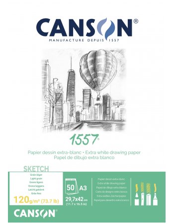 ΜΠΛΟΚ CANSON 1557 SKETCH Α3 120gr 50Φ