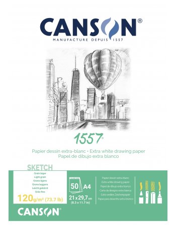ΜΠΛΟΚ CANSON 1557 SKETCH A4 120gr 50Φ