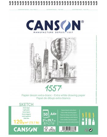 ΜΠΛΟΚ CANSON 1557 SP SKETCH A4 120gr 50Φ