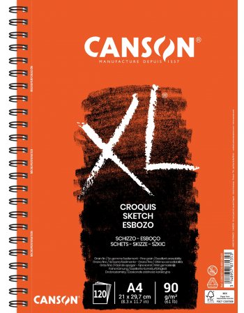 ΜΠΛΟΚ CANSON XL CROQUIS SP.S A4 90gr 120Φ