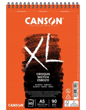 ΜΠΛΟΚ CANSON XL CROQUIS SP. A5 90gr 60Φ