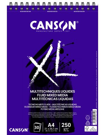 ΜΠΛΟΚ CANSON XL FLUID MIXMEDIA SP. Α4 250gr 30 ΦΥΛΛΑ