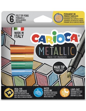 ΜΑΡΚΑΔΟΡΟΙ CARIOCA METALLIC MAXI 6TEM. 43161