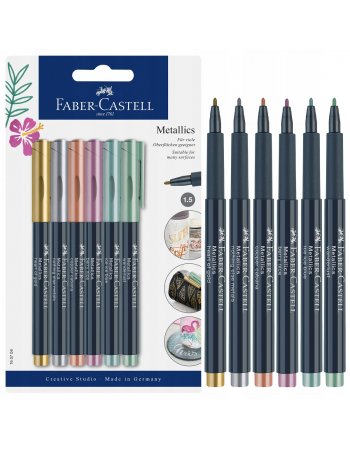 ΜΑΡΚΑΔΟΡΟΙ FABER CASTELL 1607069 METALLICS 1,5mm ΣΕΤ ΤΩΝ...