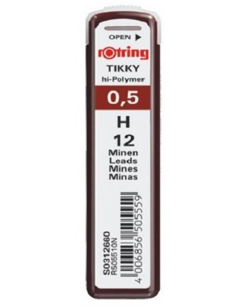 ΜΥΤΕΣ ΓΙΑ ΜΗΧΑΝΙΚΟ ΜΟΛΥΒΙ ROTRING 0.5mm H 12ΤΕΜ.